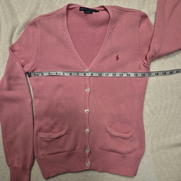 Ralph Lauren  Pink Cardigan Size M - Picture 6 of 8